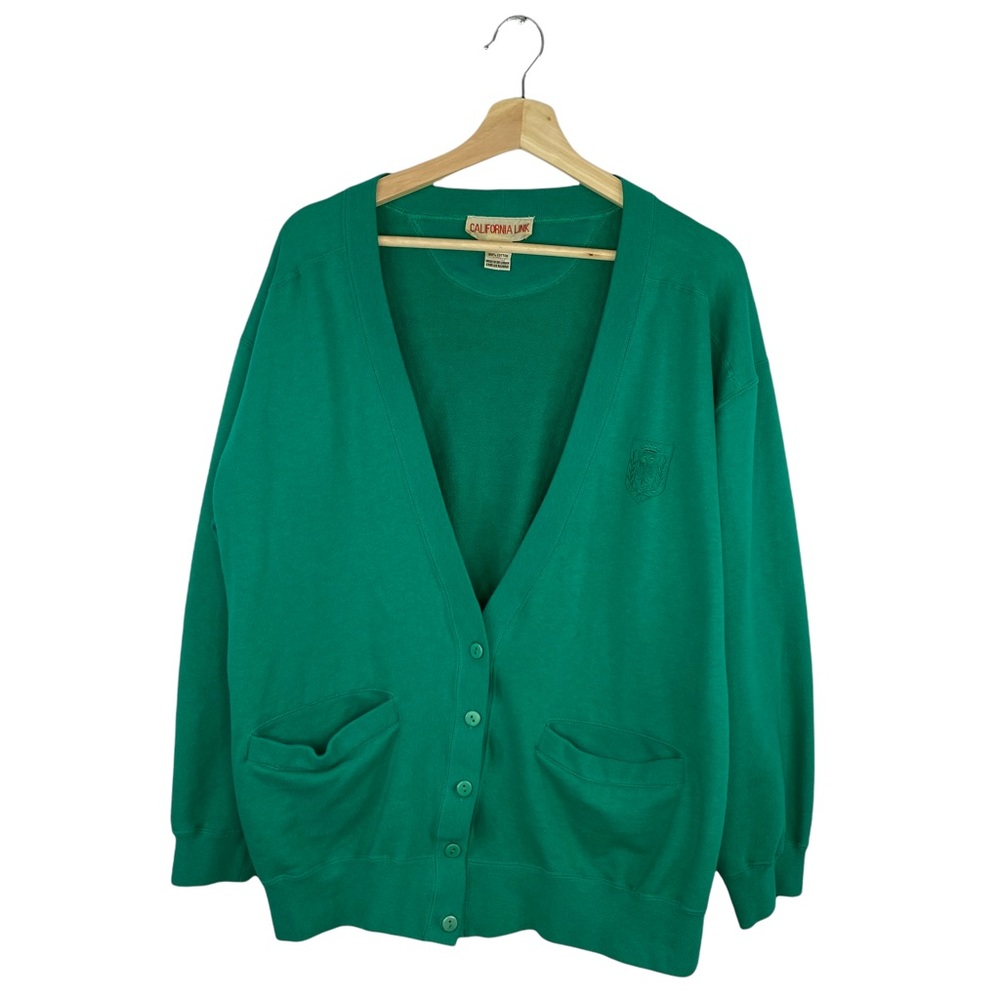 Vintage California Link Green Cardigan Sweatshirt